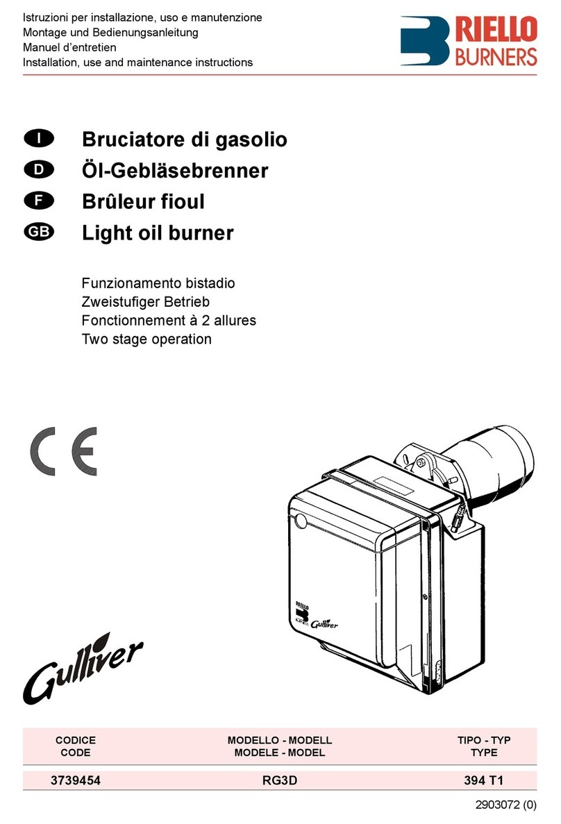 Riello Burners Guliver RG3D Instruction Manual
