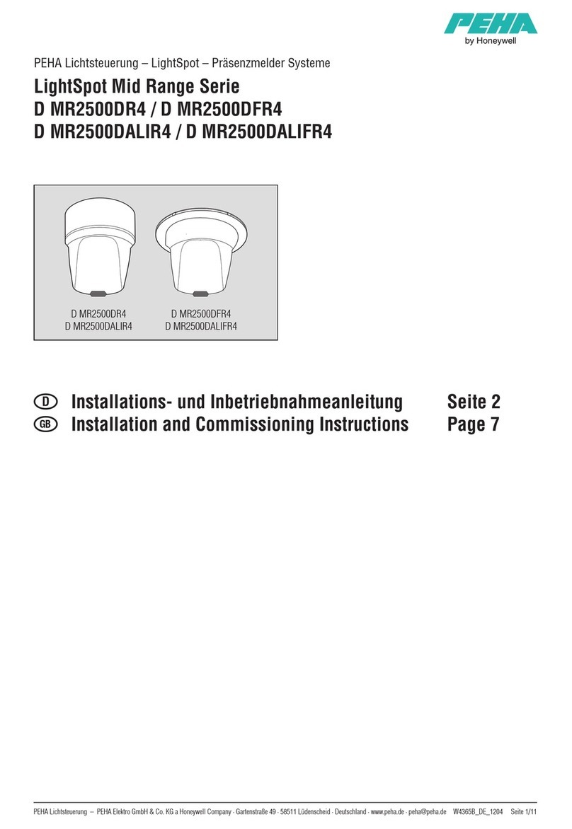 Honeywell PEHA LightSpot Mid Range Series Installation and operation manual