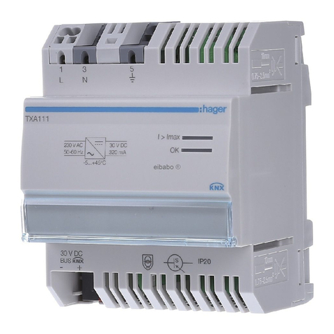 hager TXA 111 User manual