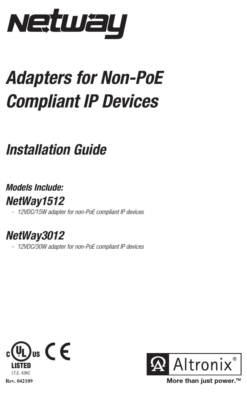 Altronix NetWay1512 User manual