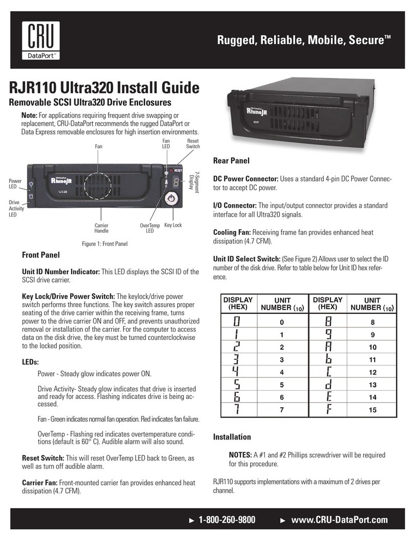CRU Dataport RJR110 Ultra320 install guide