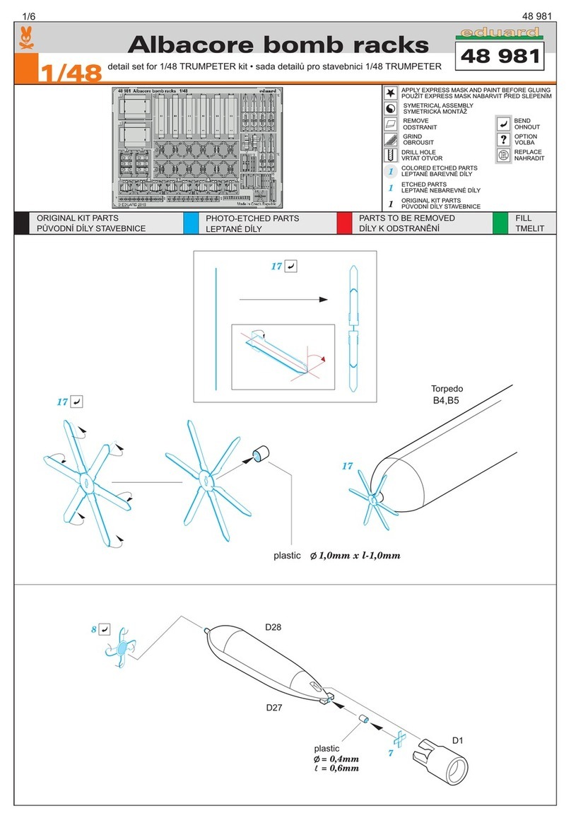 Eduard Albacore bomb racks quick start guide