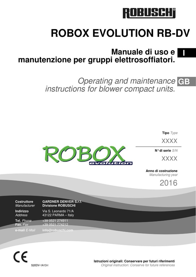 Robuschi Robox Evolution RB-DV Operating and maintenance instructions