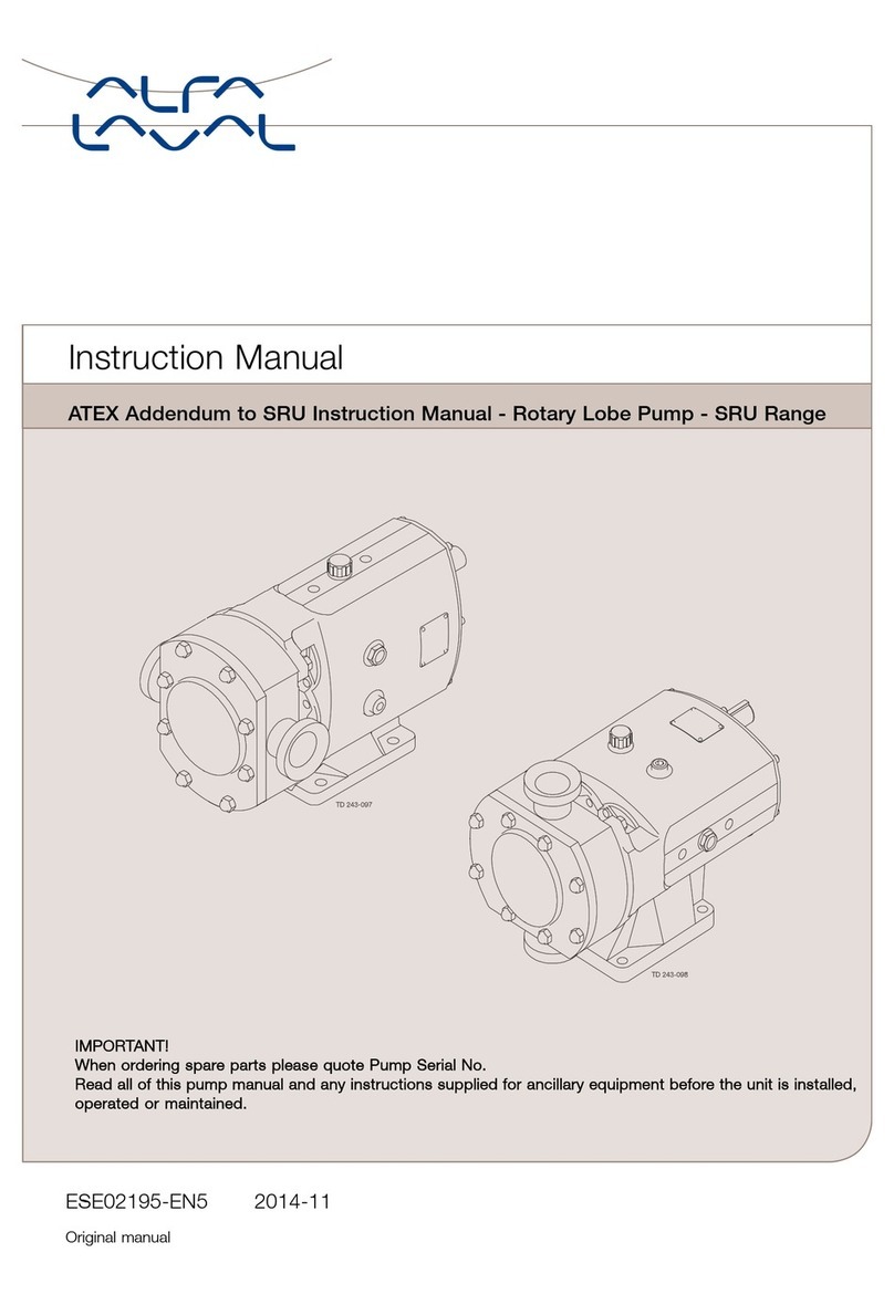 Alfalaval SRU series instruction manual