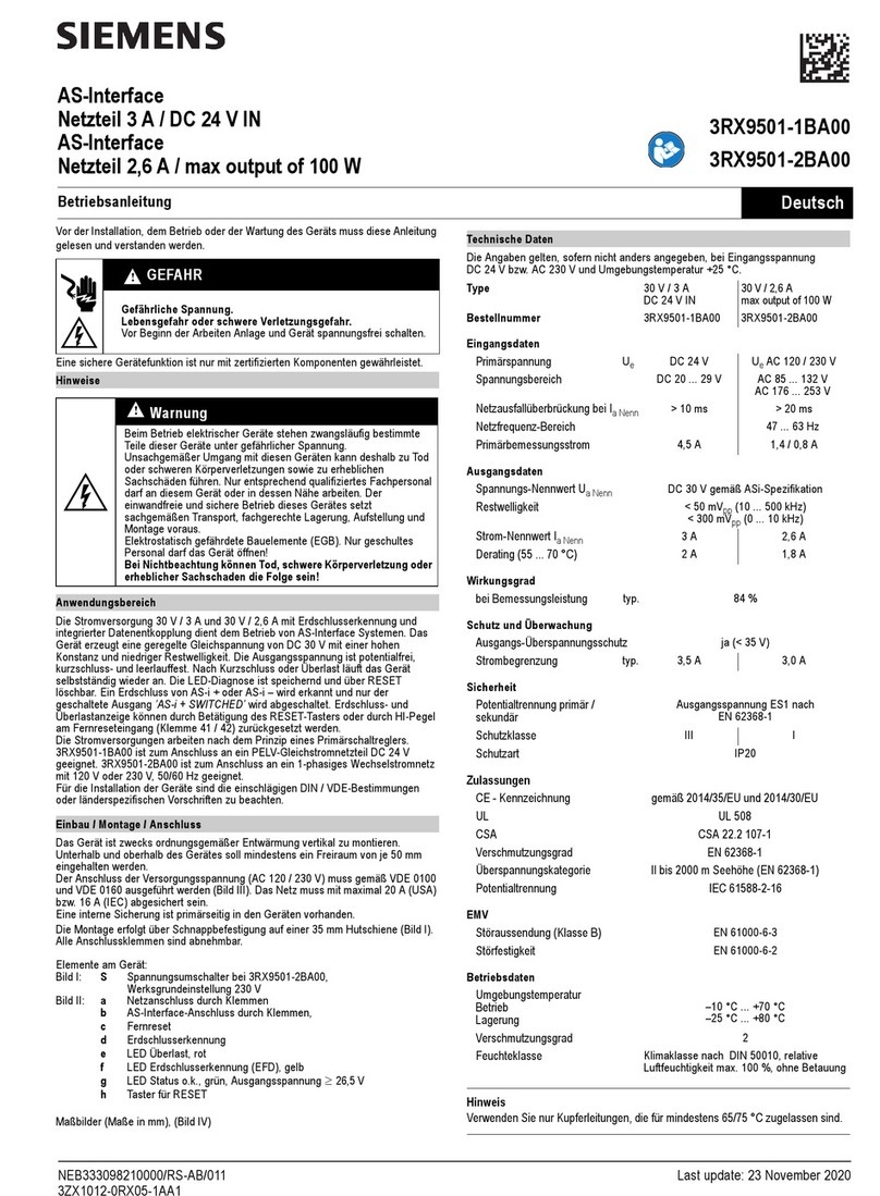 Siemens 3RX9501-1BA00 quick start guide