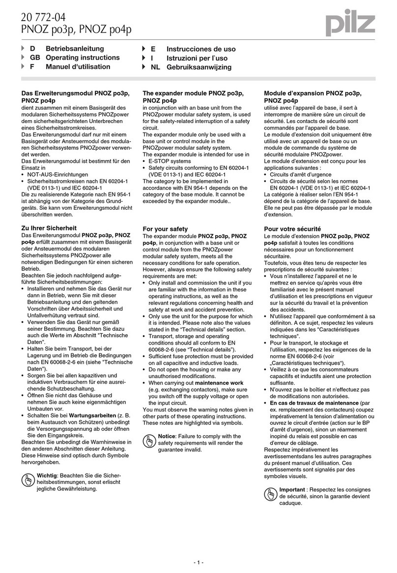 Pilz 22 772-04 operating instructions