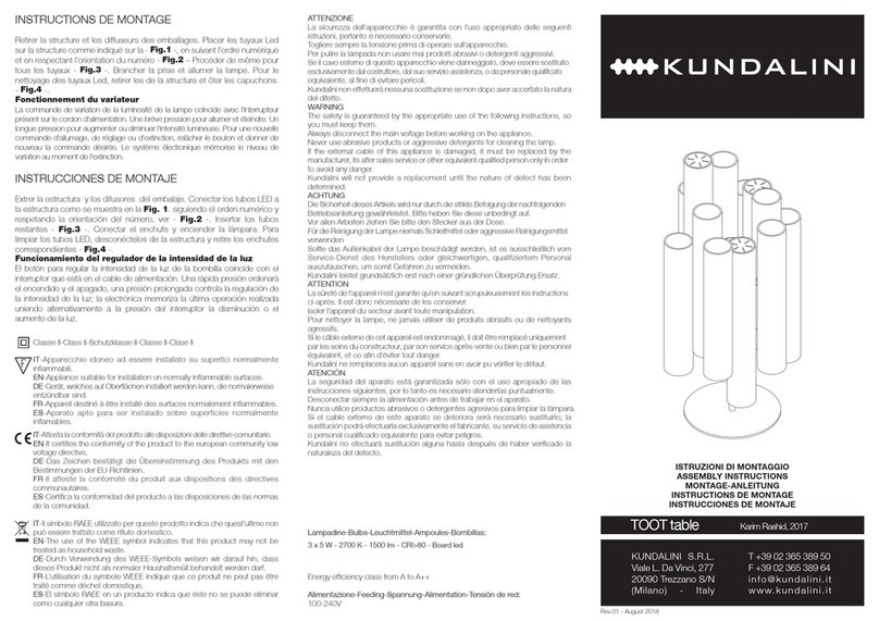 KUNDALINI TOOT Table Assembly instructions KUNDALINI TOOT Table Assembly instructions