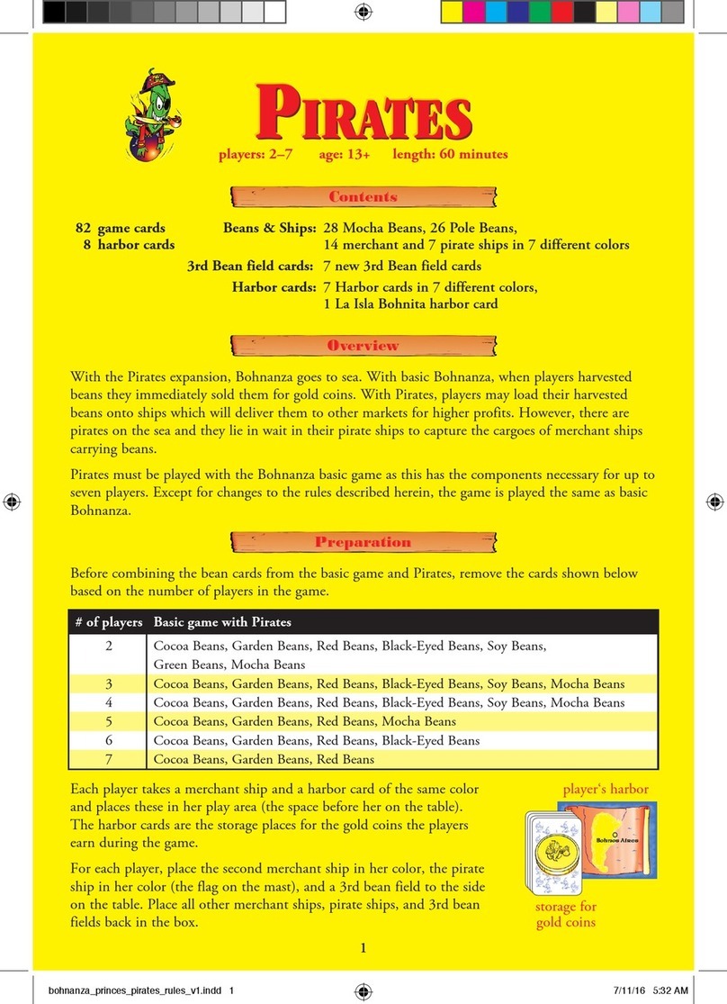 Rio Grande Games Bohnanza Princes and Pirates manual Rio Grande Games Bohnanza Princes and Pirates manual