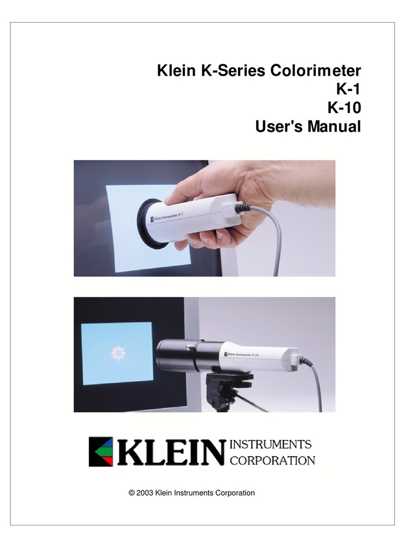 Klein K Series user manual