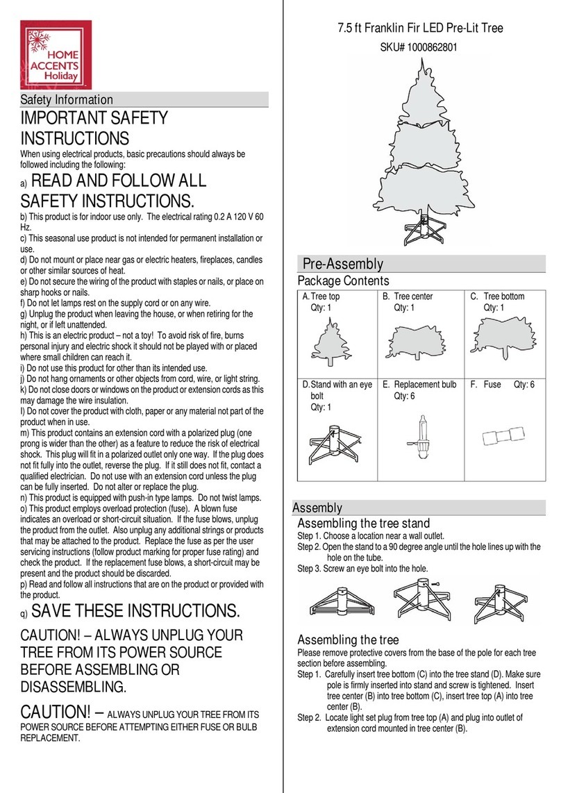 Home Accents Holiday 1000862801 quick start guide