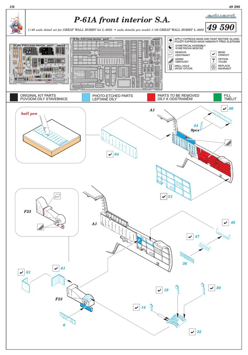 Eduard P-61A front interior S.A. quick start guide