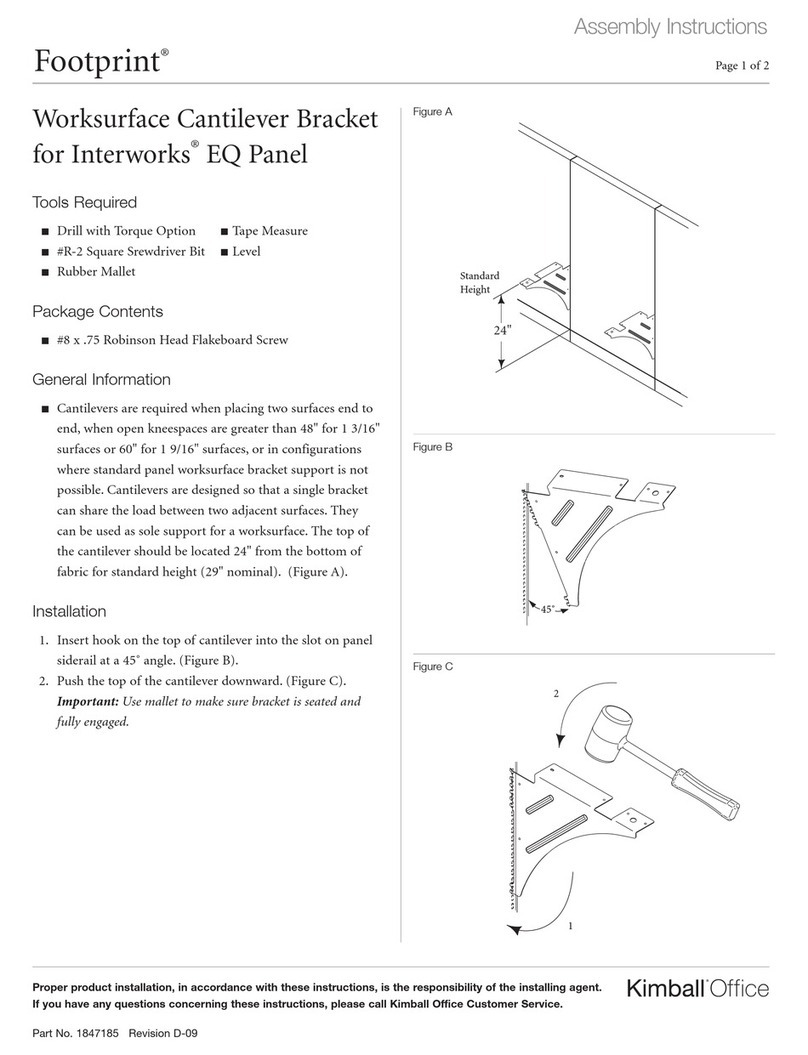 Kimball Office Footprint Cantilever Assembly instructions Kimball Office Footprint Cantilever Assembly instructions