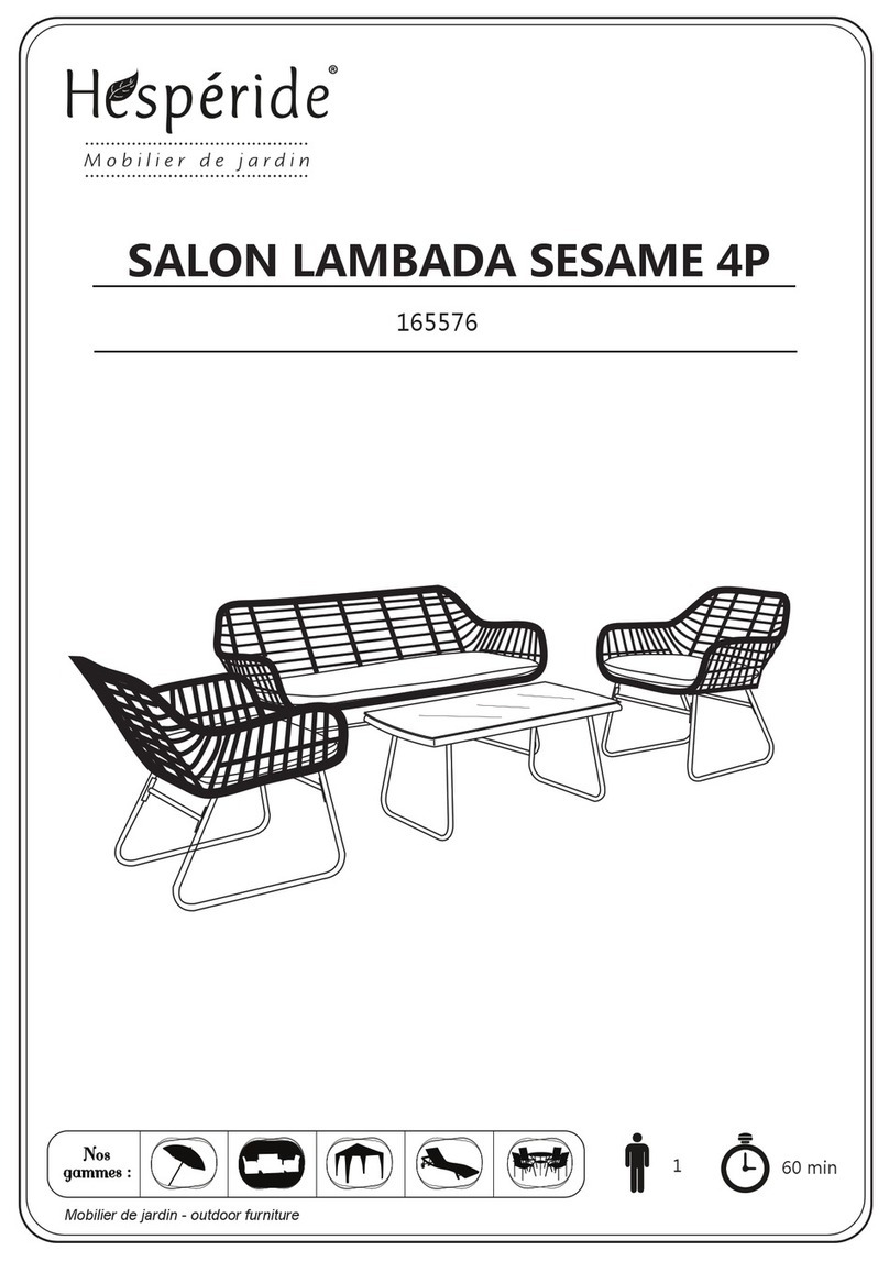 Hesperide SALON LAMBADA SESAME 165576 Assembly instructions Hesperide SALON LAMBADA SESAME 165576 Assembly instructions