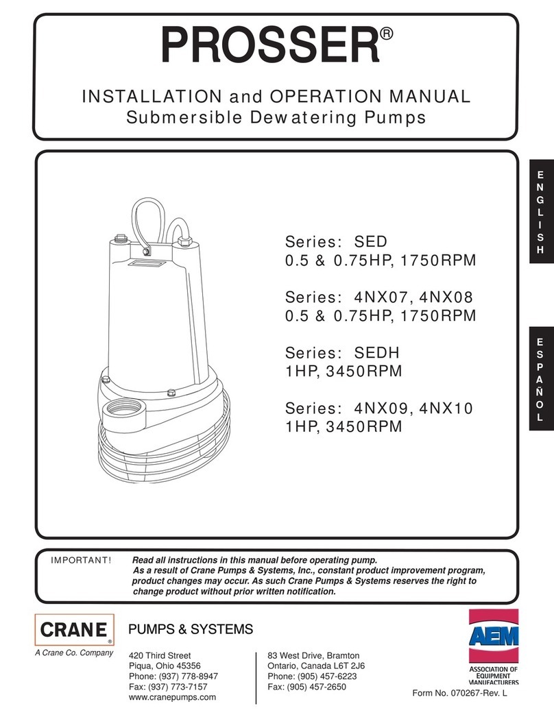 Crane PROSSER SED Series User manual