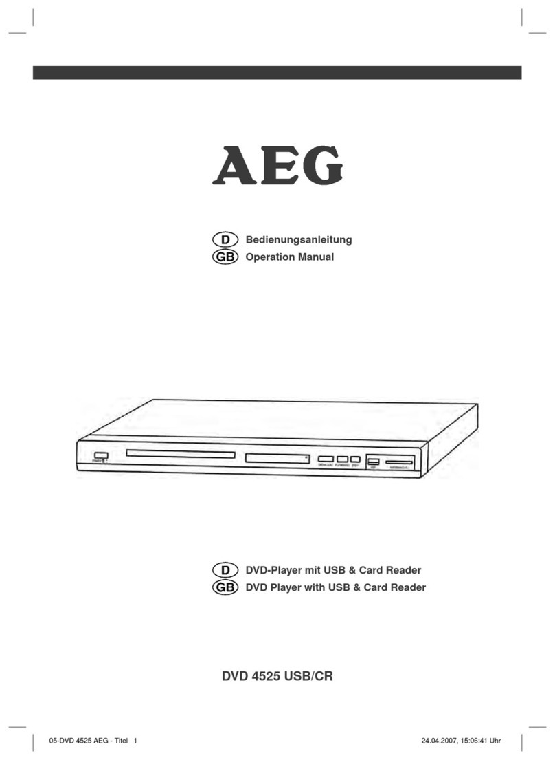 AEG DVD 4525 USB Operation manual
