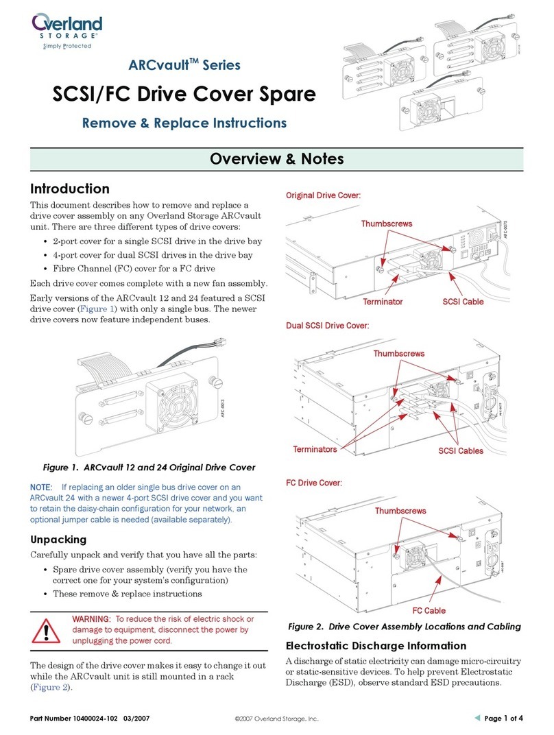 Overland Storage ARCvault Series Remove & Replace Instructions Overland Storage ARCvault Series Remove & Replace Instructions