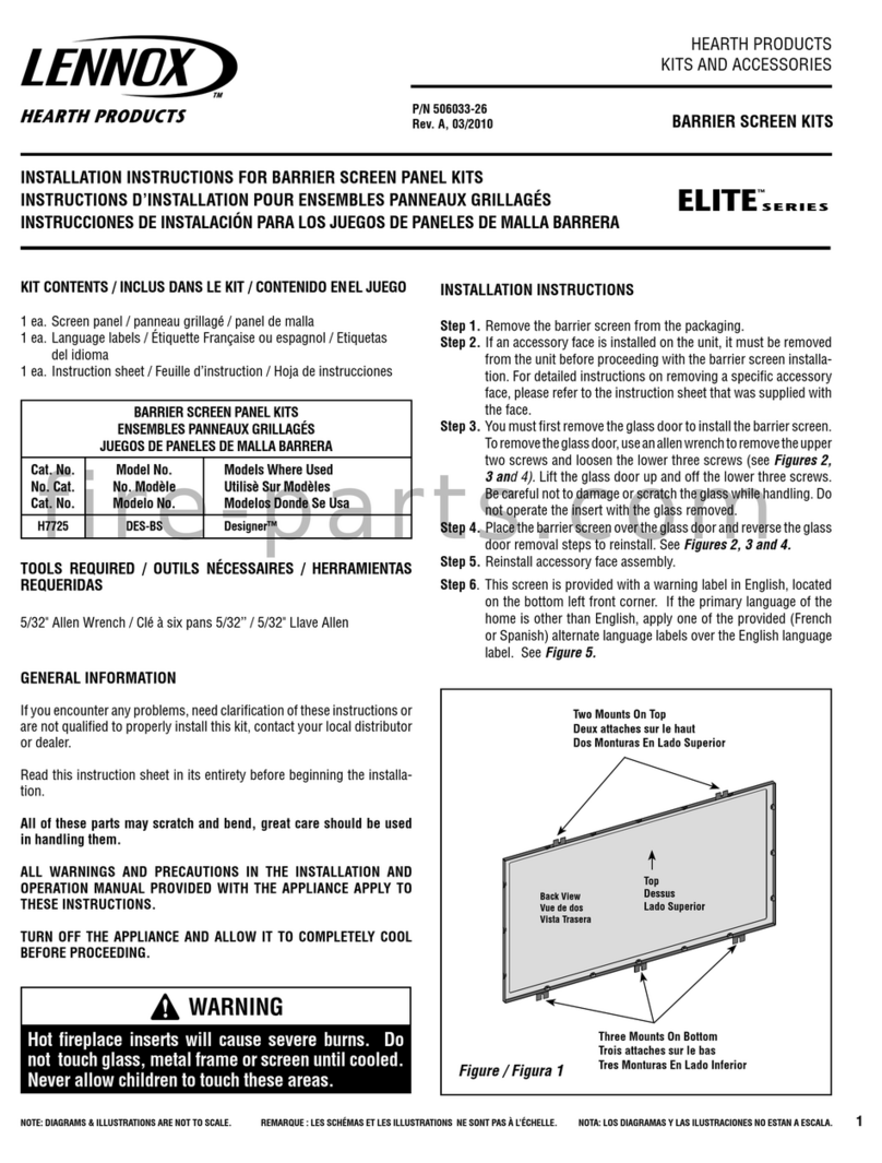 Lennox Hearth Products EKITE DES-BS installation instructions