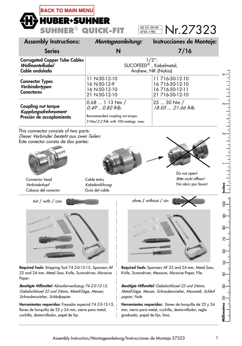 HUBER+SUHNER 11 N-50-12-10 Assembly instructions HUBER+SUHNER 11 N-50-12-10 Assembly instructions