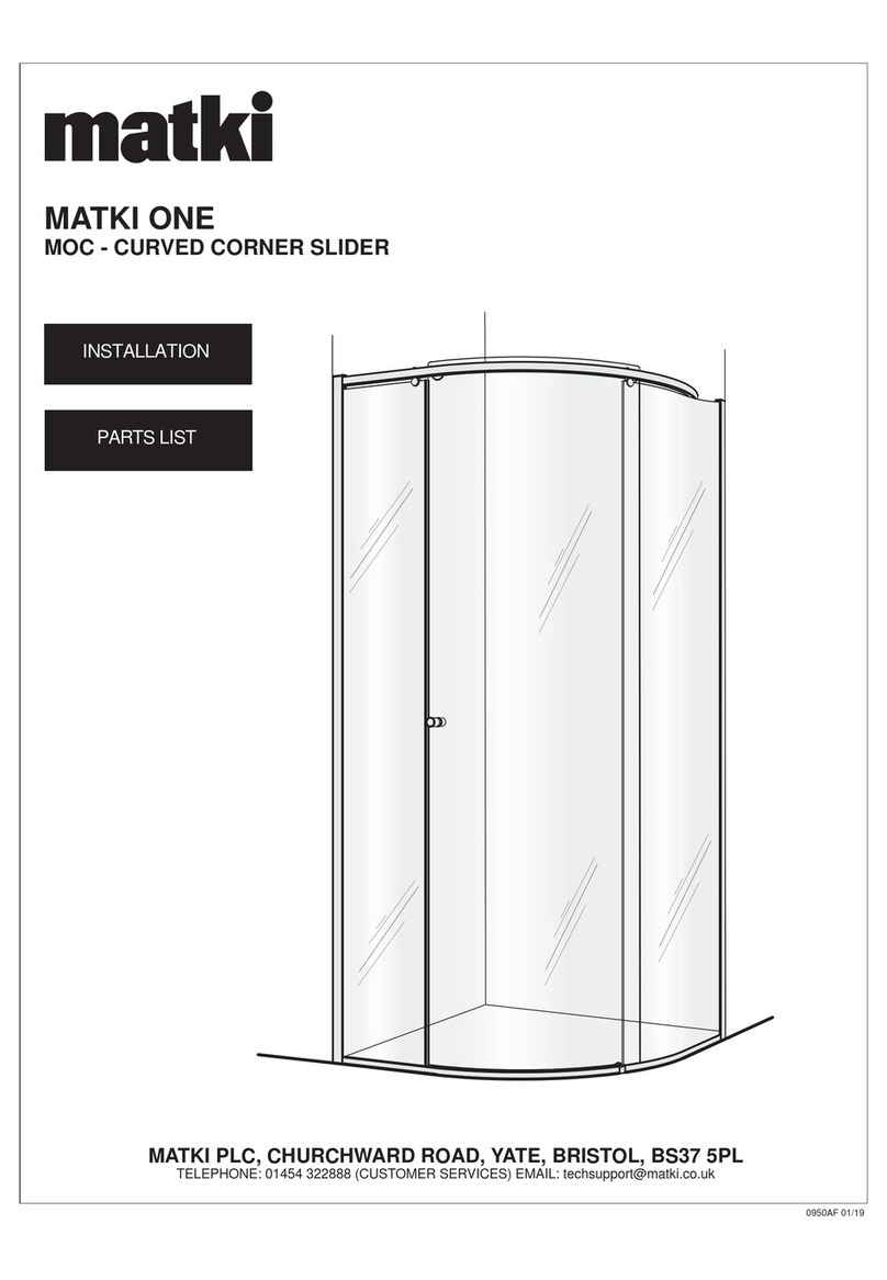 Matki ONE MOC INSTALLATION, PARTS LIST