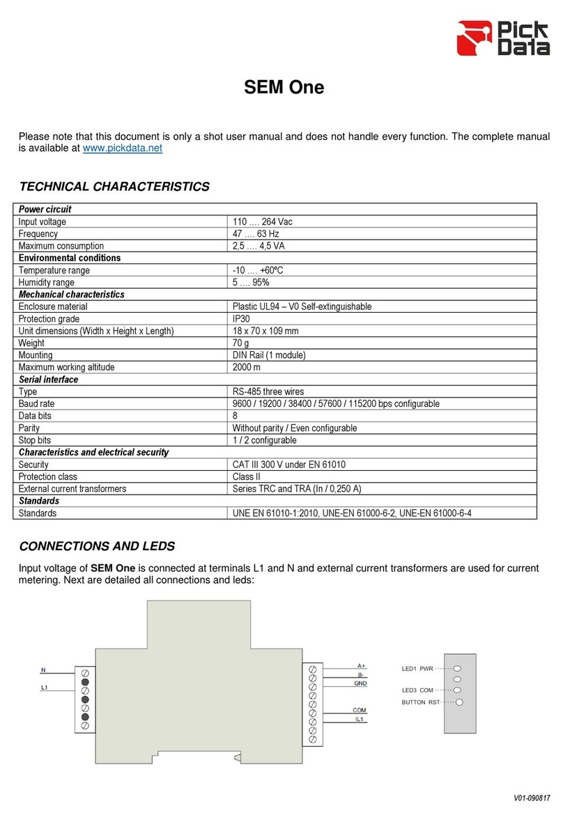 PickData SEM One manual