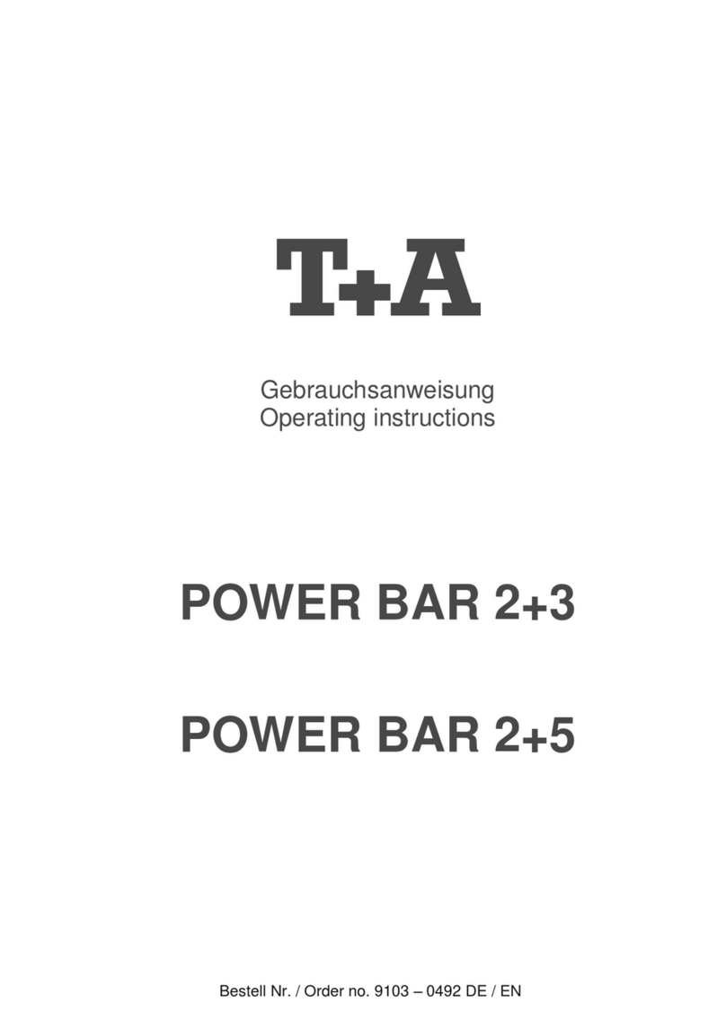 T+A POWER BAR 2+3 operating instructions