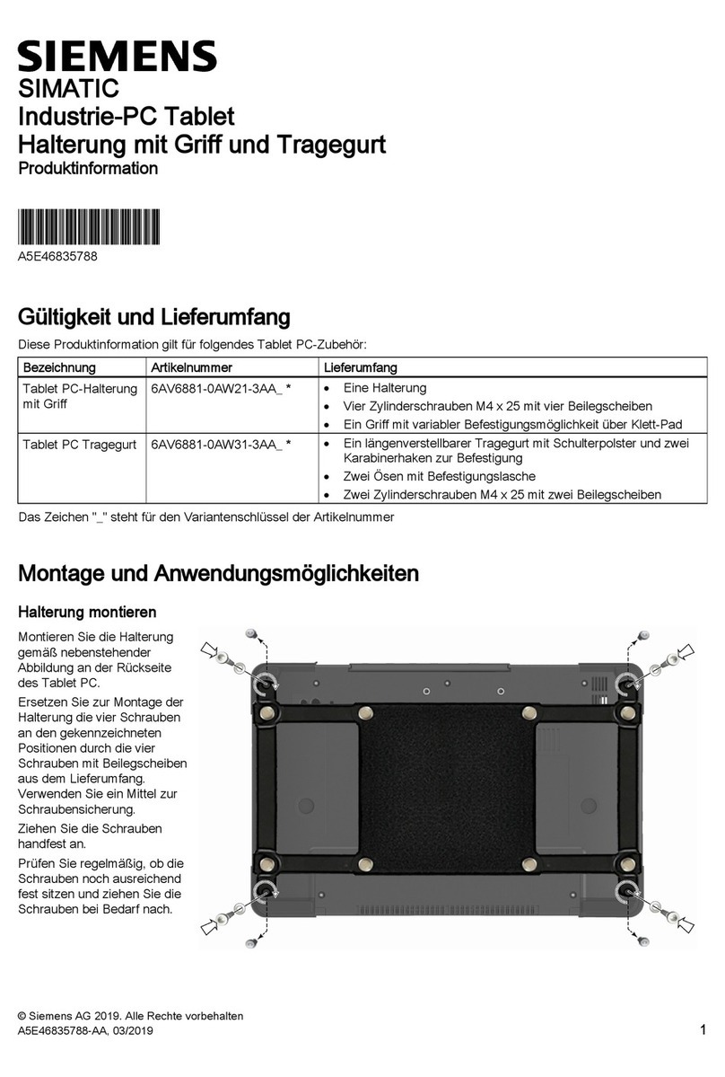 Siemens SIMATIC 6AV6881-0AW21-3AA Series User manual
