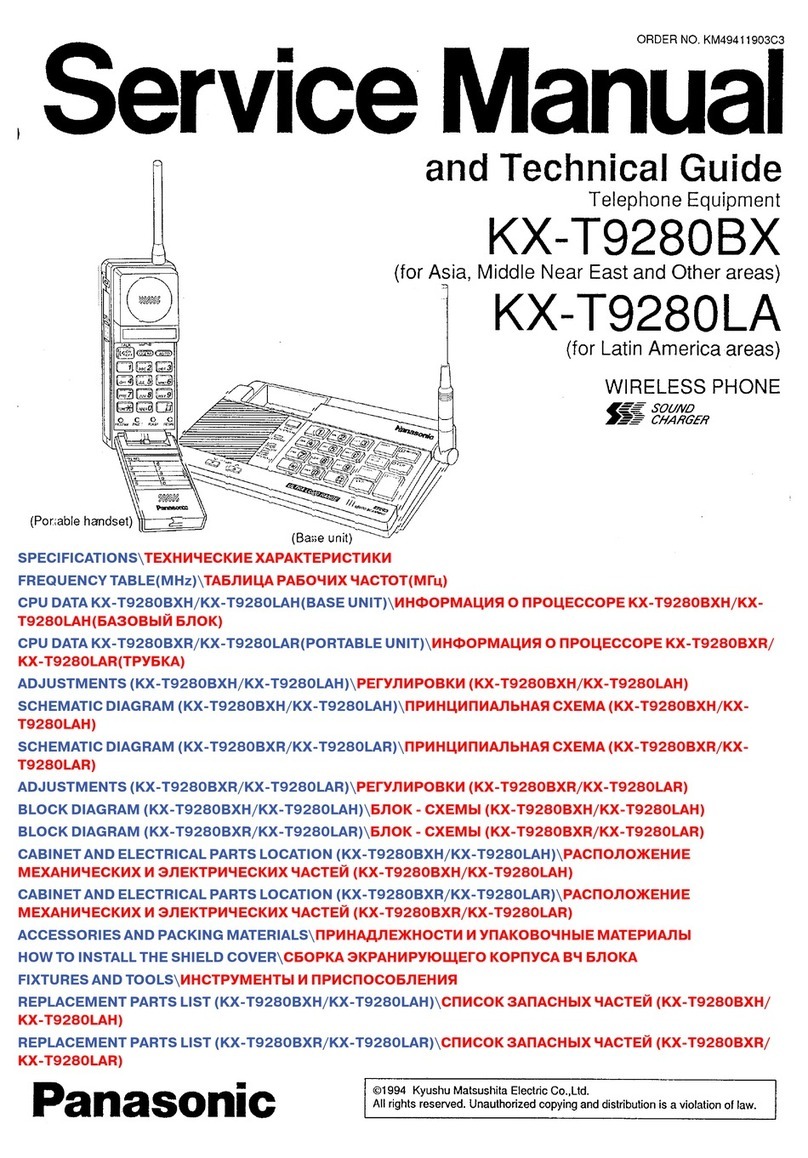 Panasonic KX-T9280BX Quick start guide