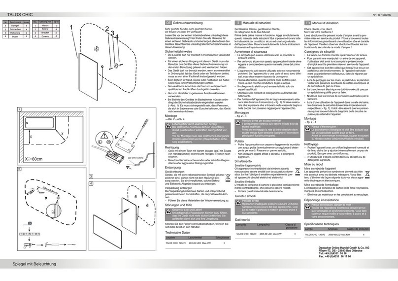 TALOS CHIC operating instructions