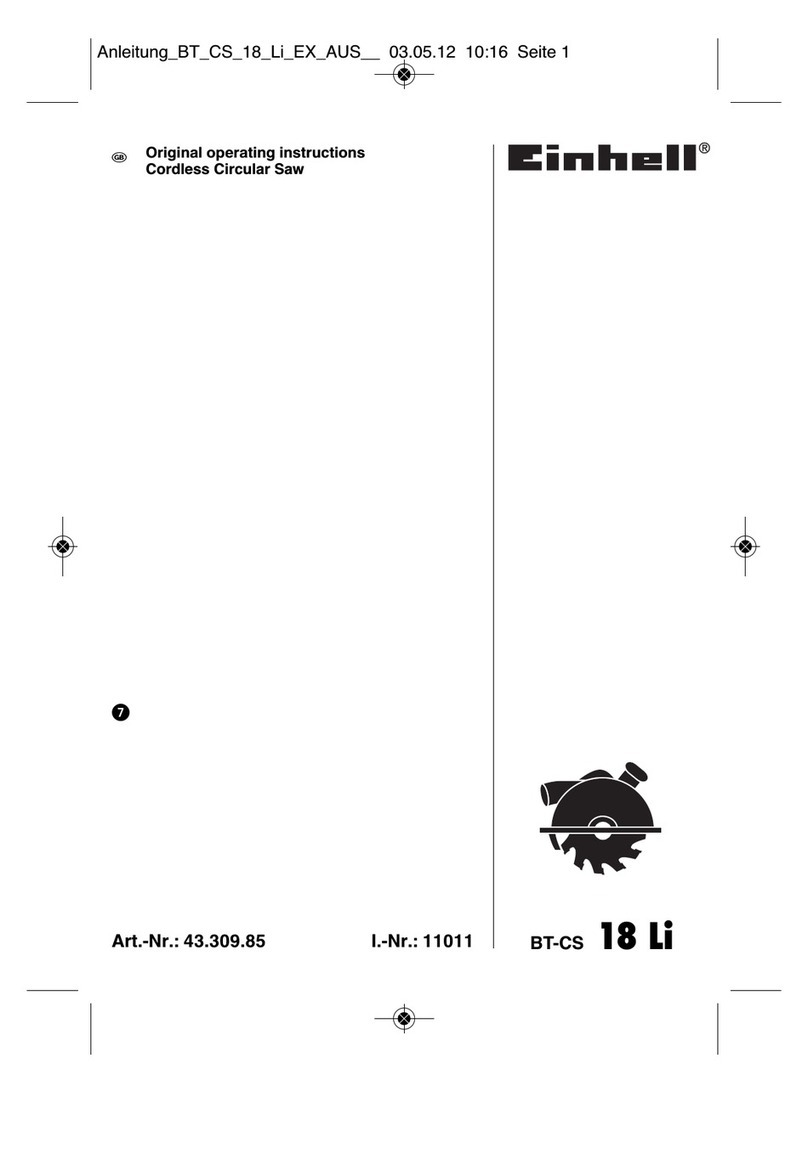 EINHELL BT-CS 18 Li User manual