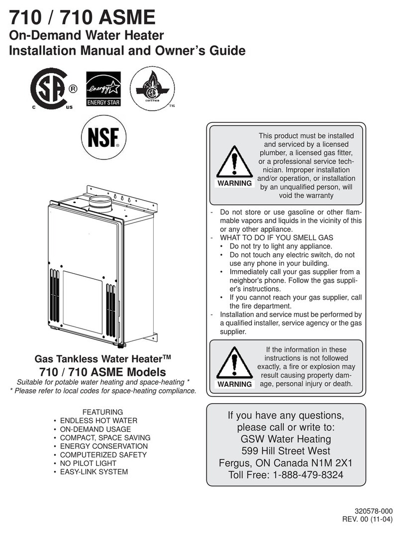 GSW 710 Installation manual and owner's guide