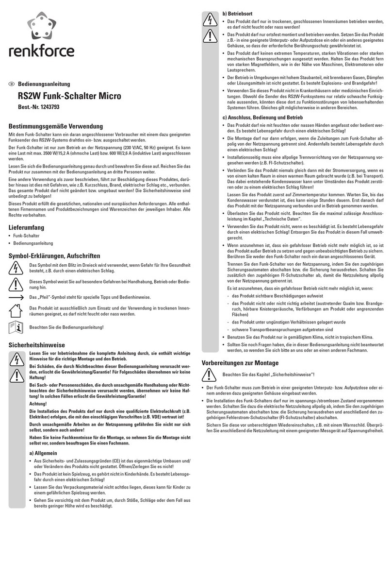 Renkforce RS2W operating instructions