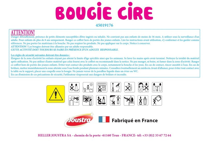 Joustra BOUGIE CIRE manual