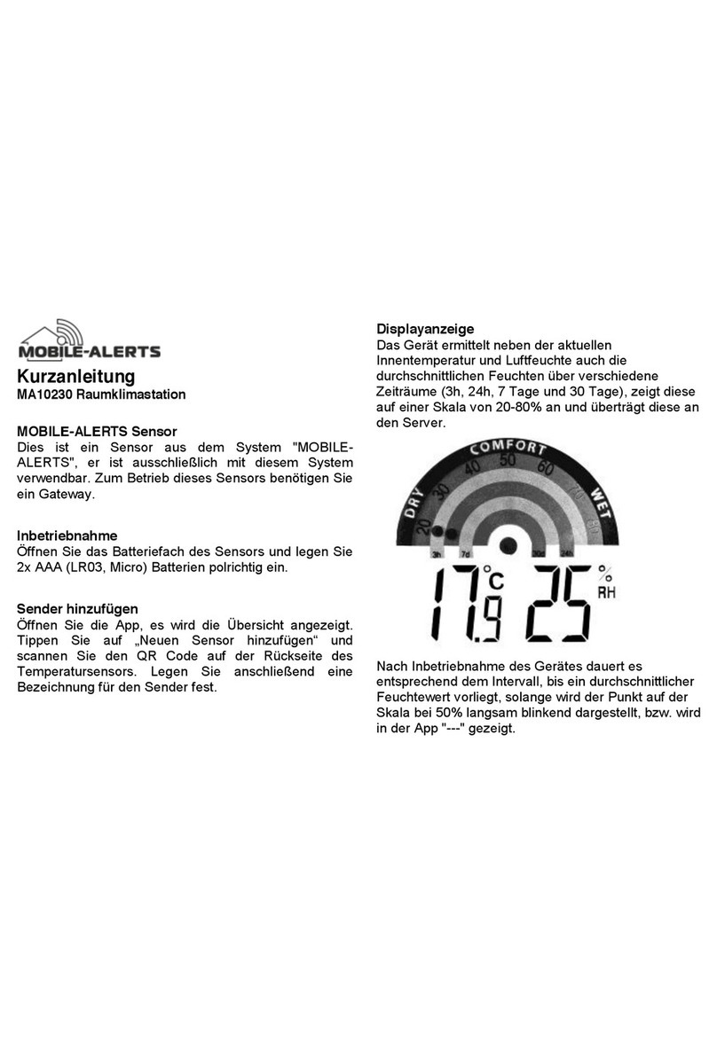 MOBILE-ALERTS MA10230 quick reference