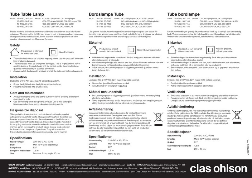 Clas Ohlson OCL-683 pimple-UK User manual Clas Ohlson OCL-683 pimple-UK User manual