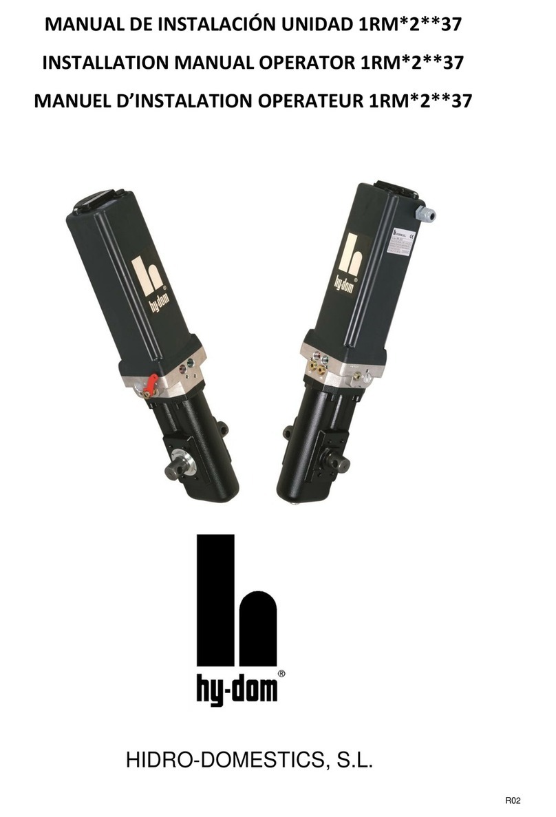 HIDRO-DOMESTICS 1RM 2 37 Series installation manual