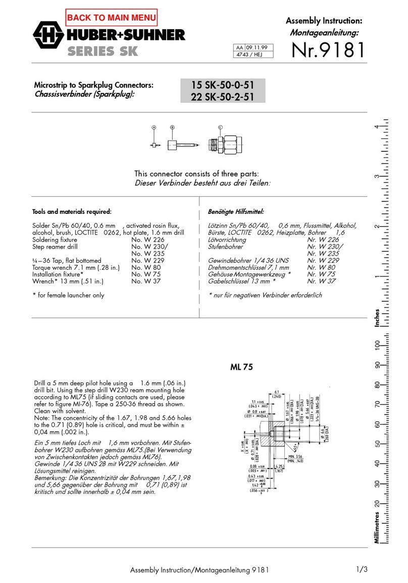 HUBER+SUHNER SK Series Assembly instruction