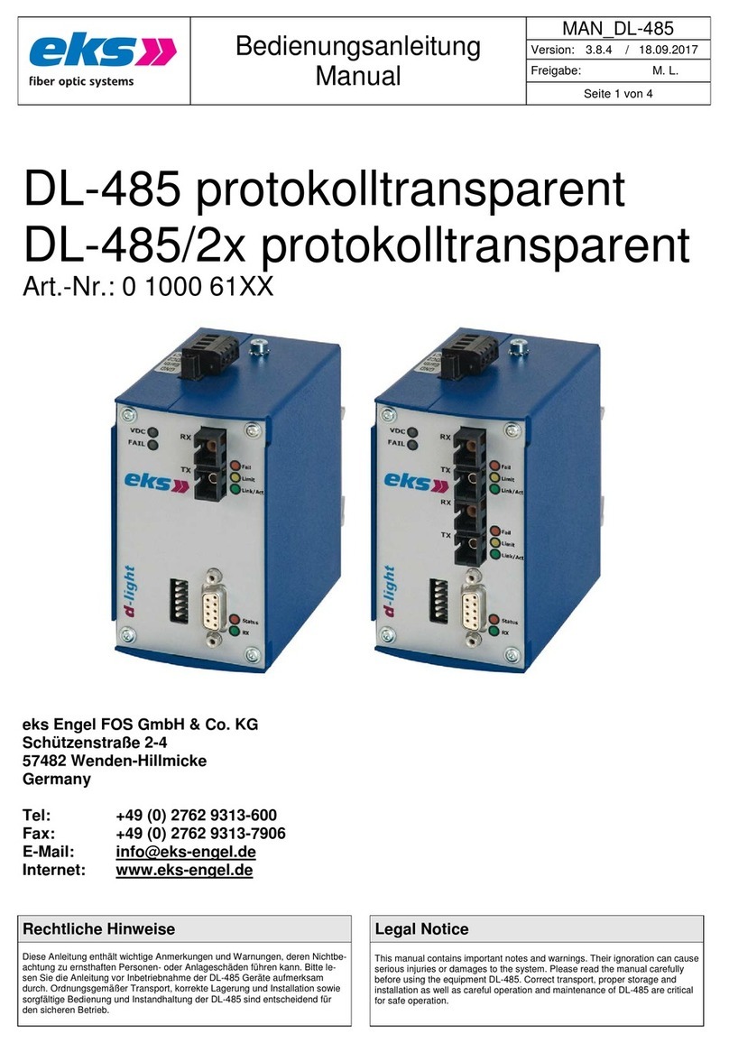 eks DL-485 Series User manual