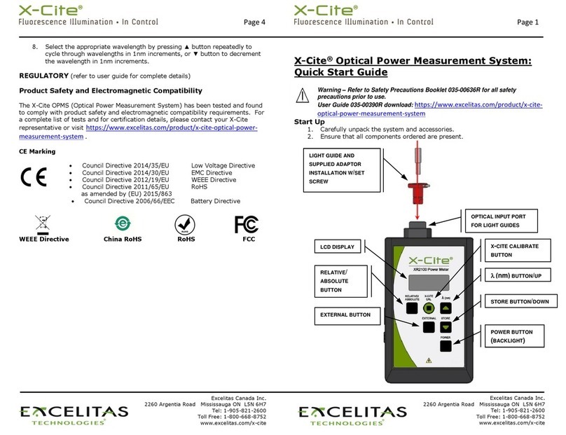 X-Cite XR2100 quick start guide