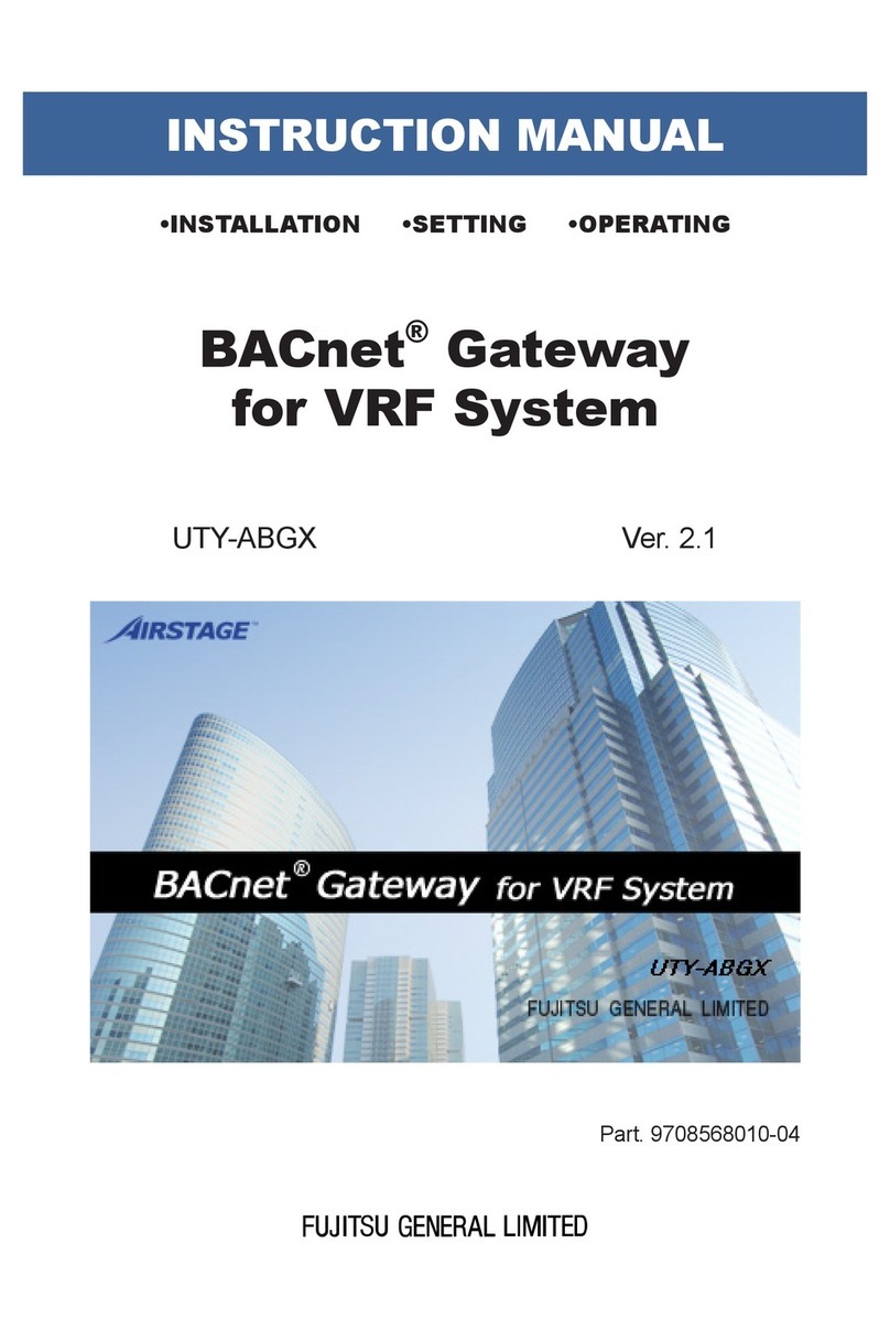 Fujitsu BACnet UTY-ABGX instruction manual