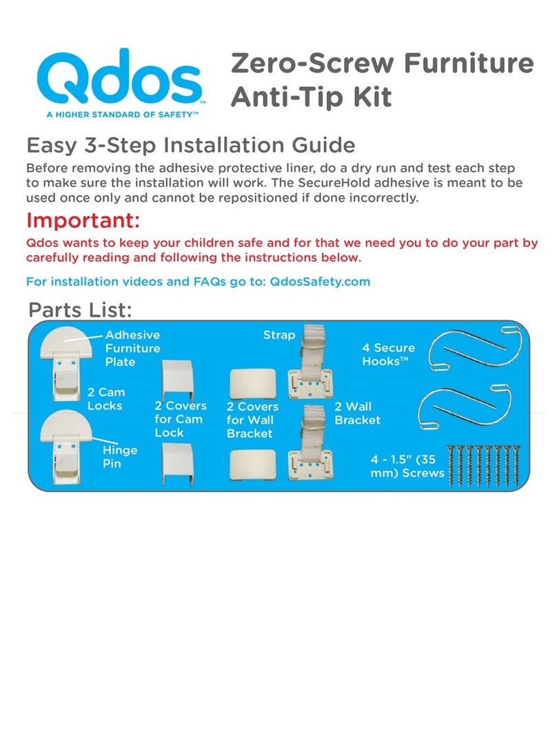 Qdos Zero-Screw Furniture Anti-Tip Kit manual