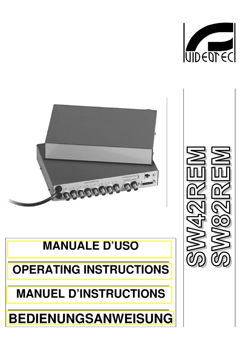 Videotec SW42REM User manual