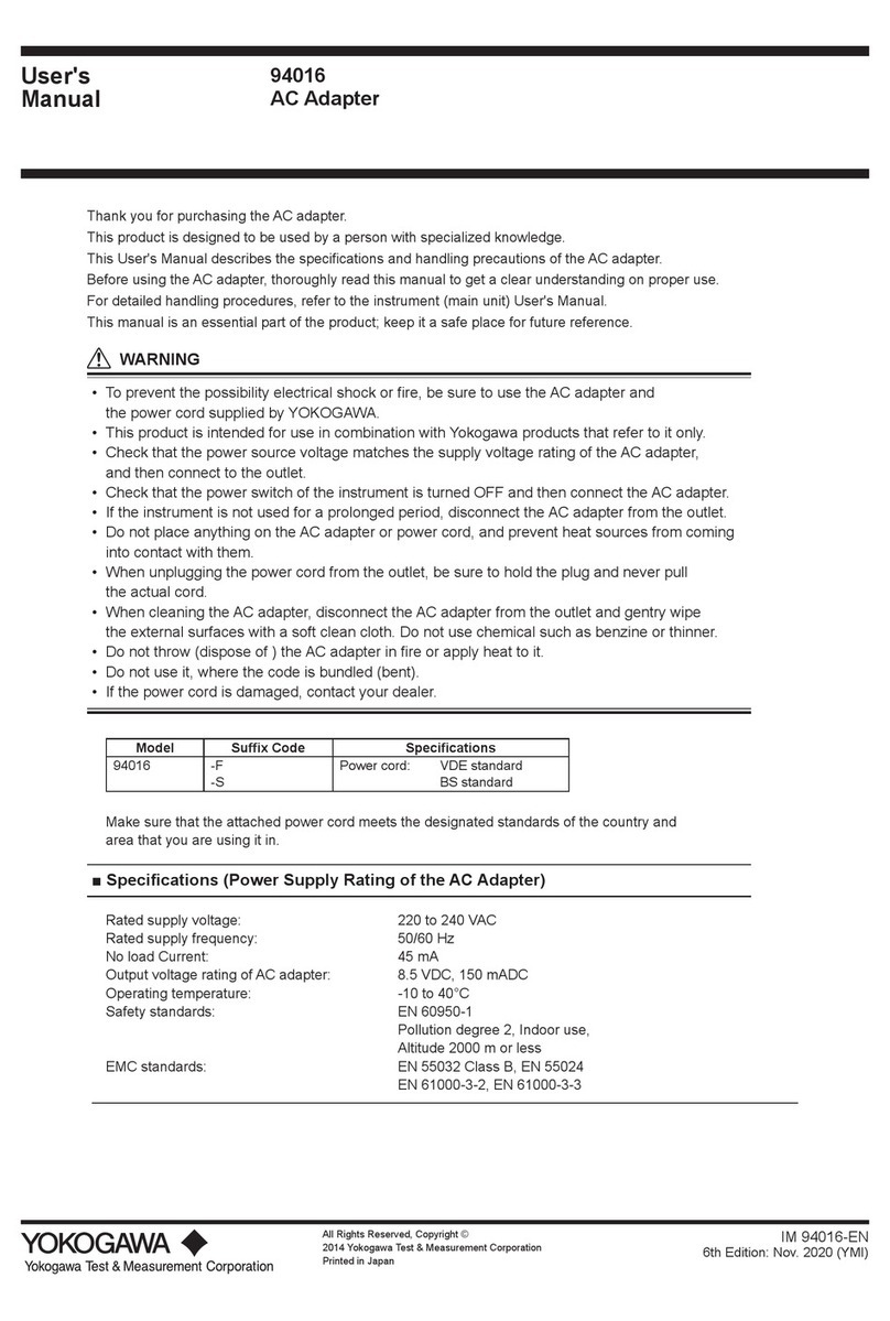 YOKOGAWA 94016 user manual