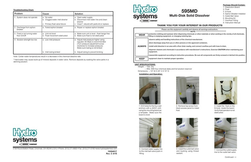 Dover Hydro systems 595MD quick start guide