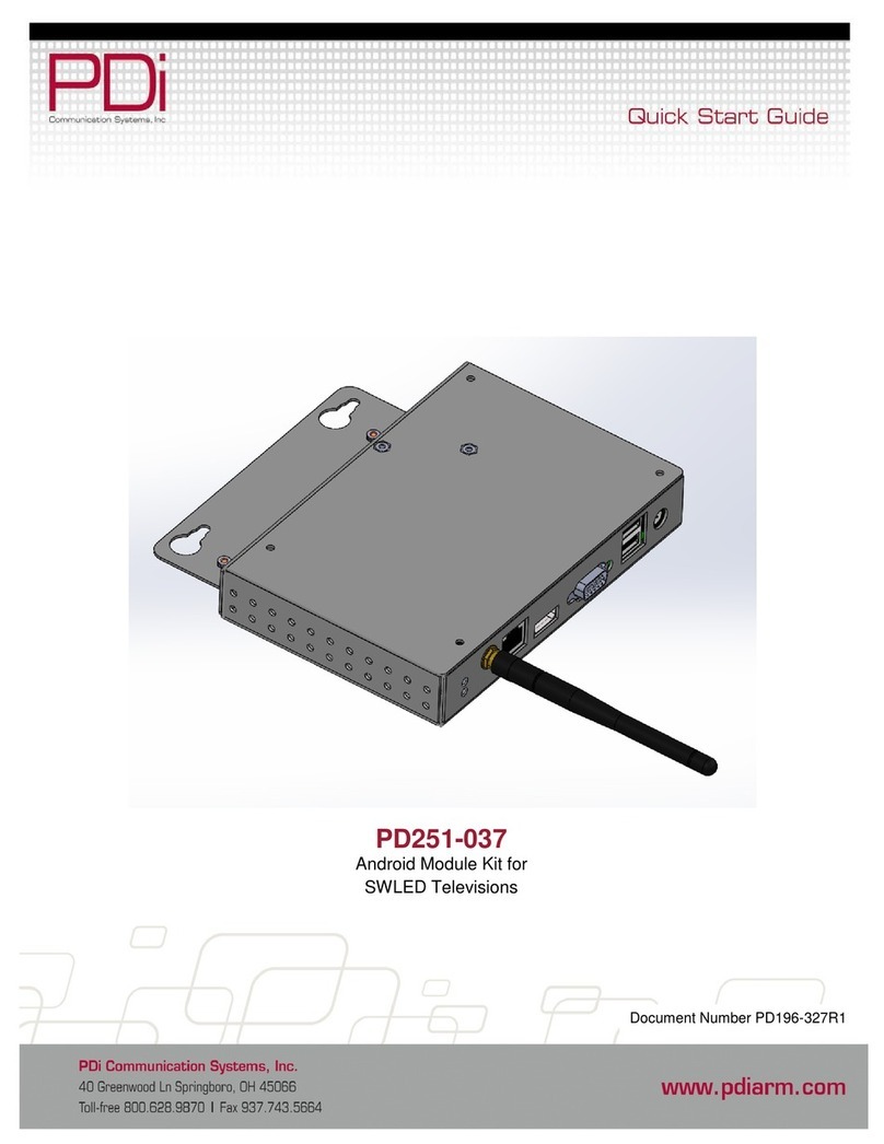 PDi PD251-037 quick start guide PDi PD251-037 quick start guide