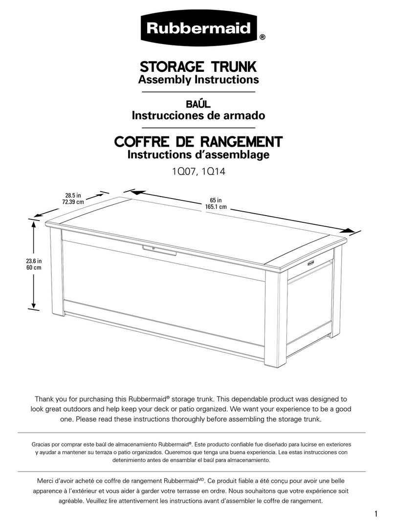 Rubbermaid 1Q07 Assembly instructions
