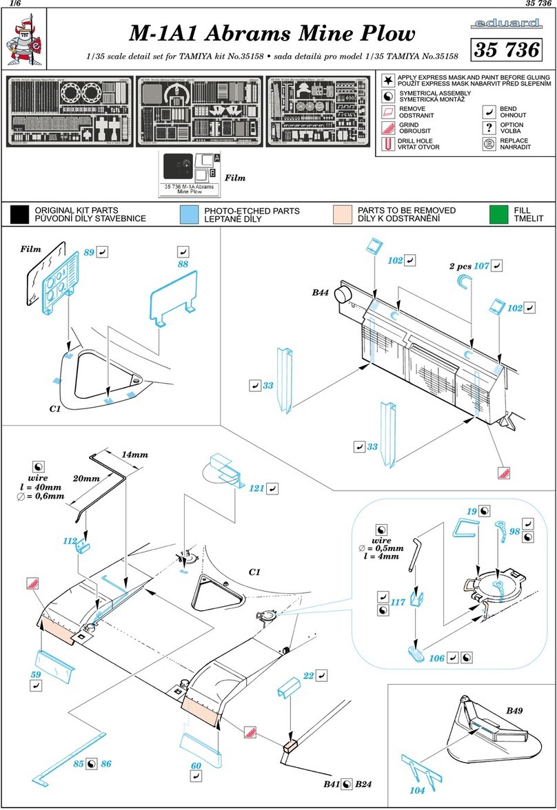 Eduard M-1A1 Abrams Mine Plow User manual