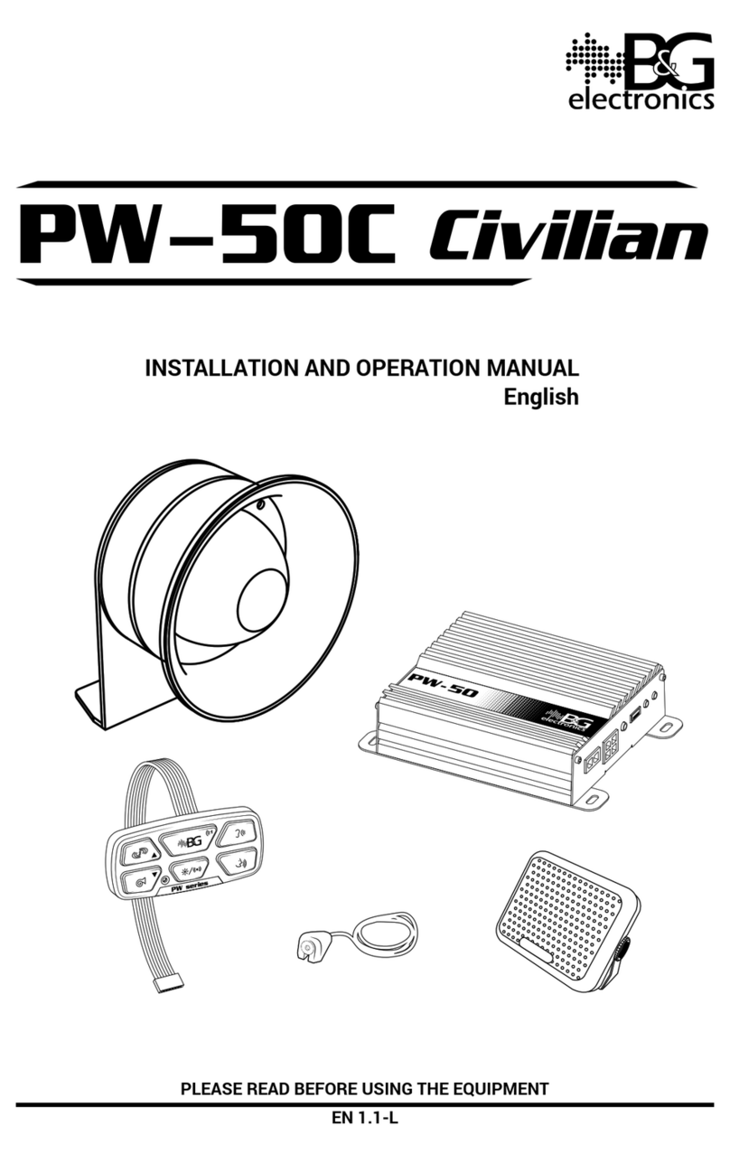 B&G electronics PW-50C Civilian Installation and operation manual B&G electronics PW-50C Civilian Installation and operation manual