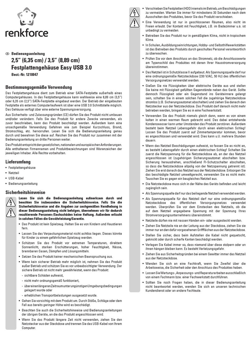 Renkforce 1218047 User manual Renkforce 1218047 User manual