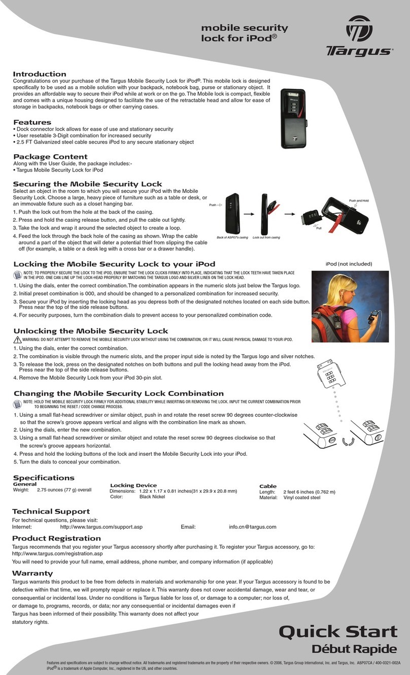 Targus ASP07 User manual
