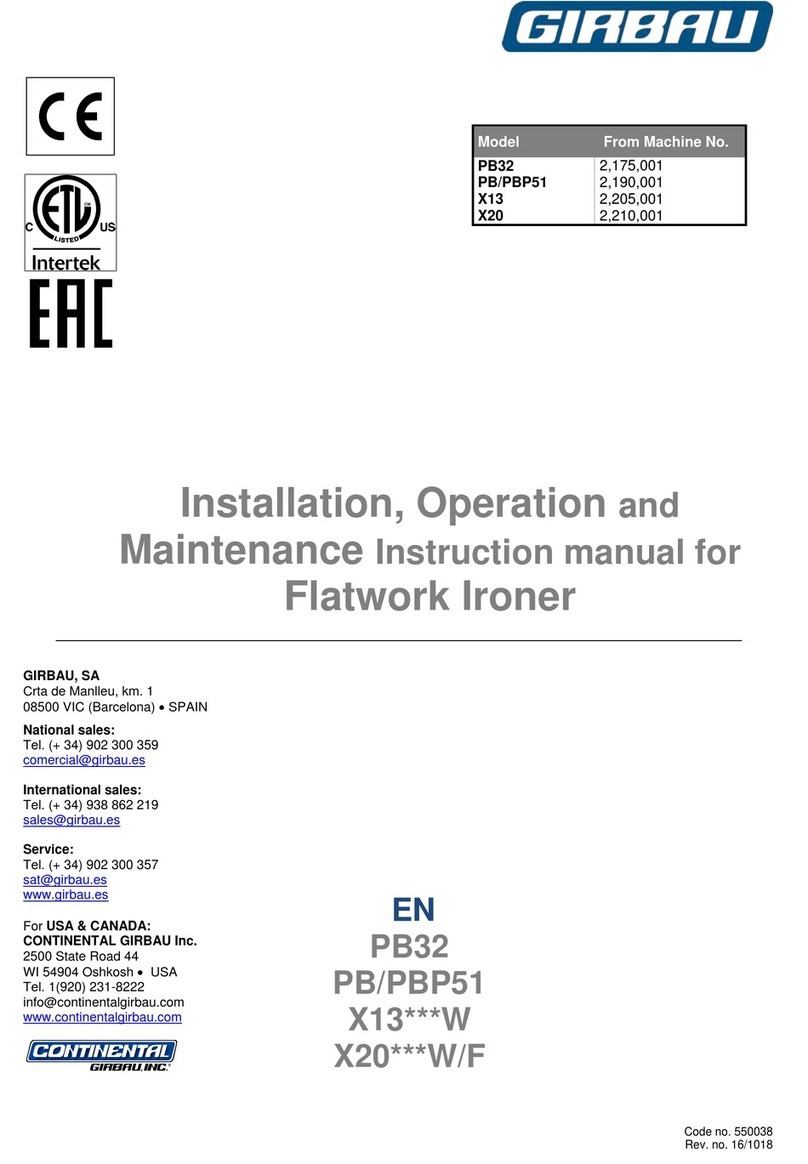 GIRBAU PB32 Series Installation, operation and maintenance instructions manual